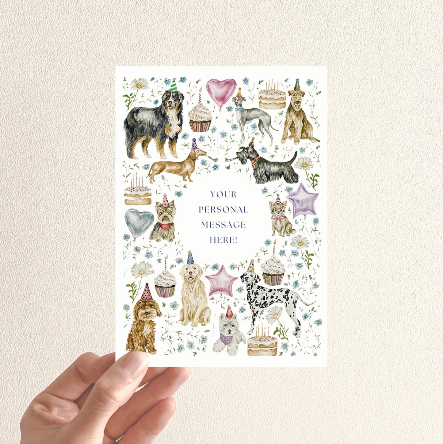 Personalised Dog Birthday Card