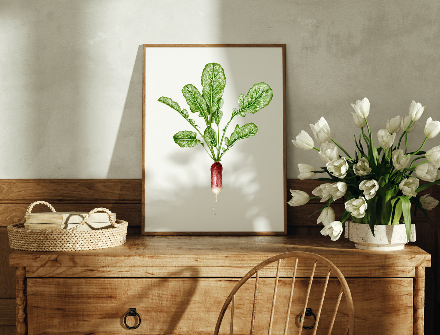 Botanical Radish Watercolour Print