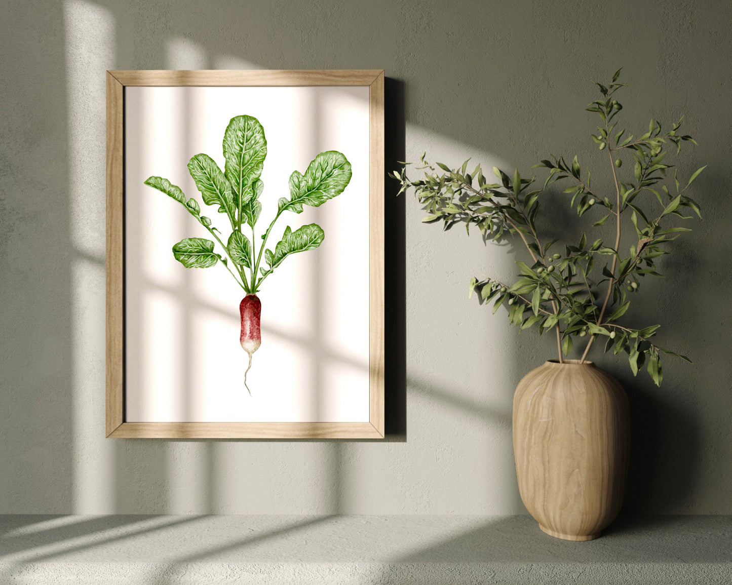 Botanical Radish Watercolour Print