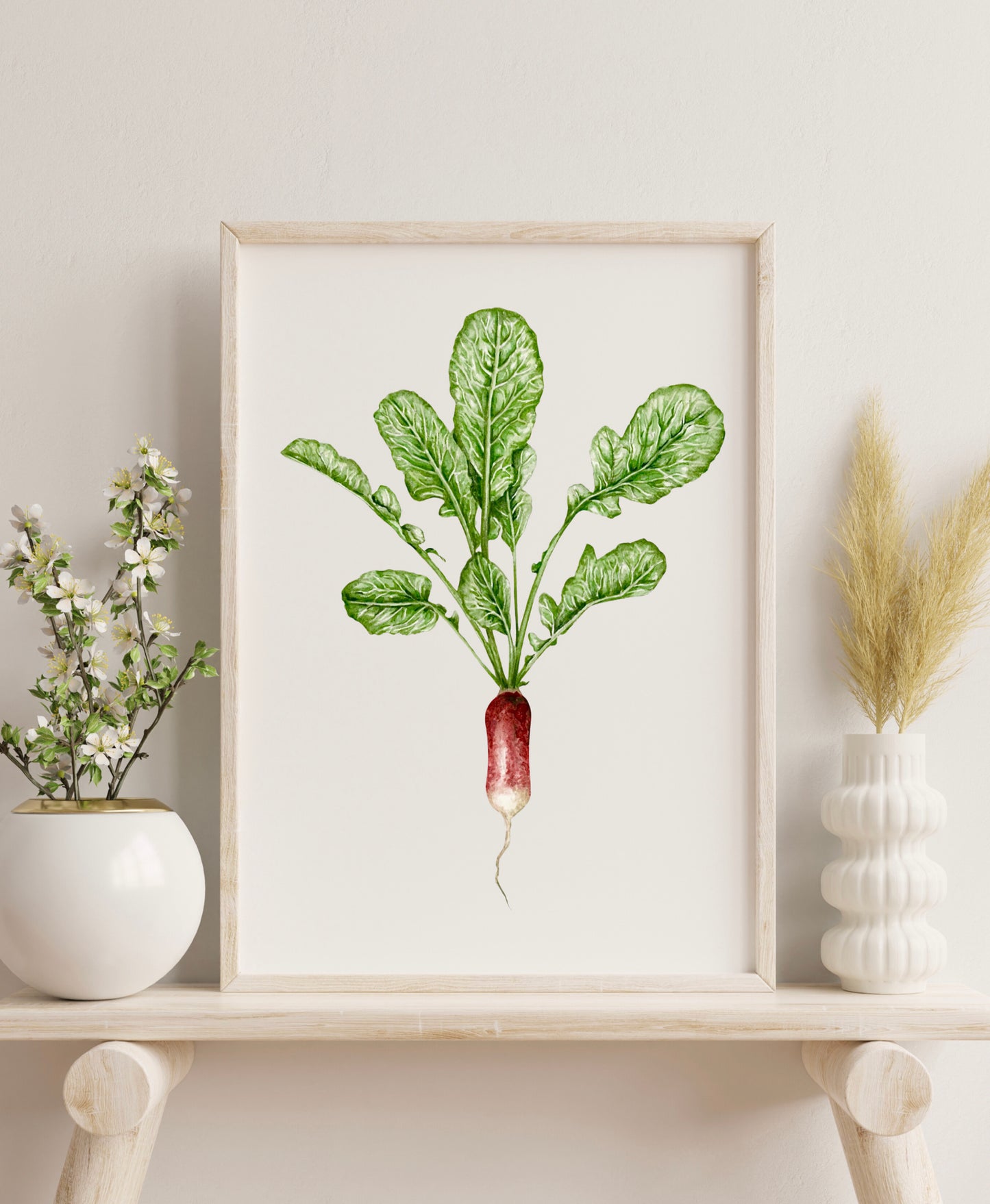 Botanical Radish Watercolour Print