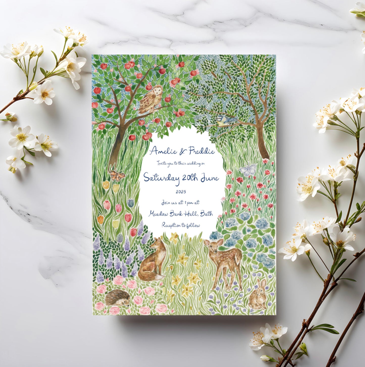 Personalised Woodland Greeting Card