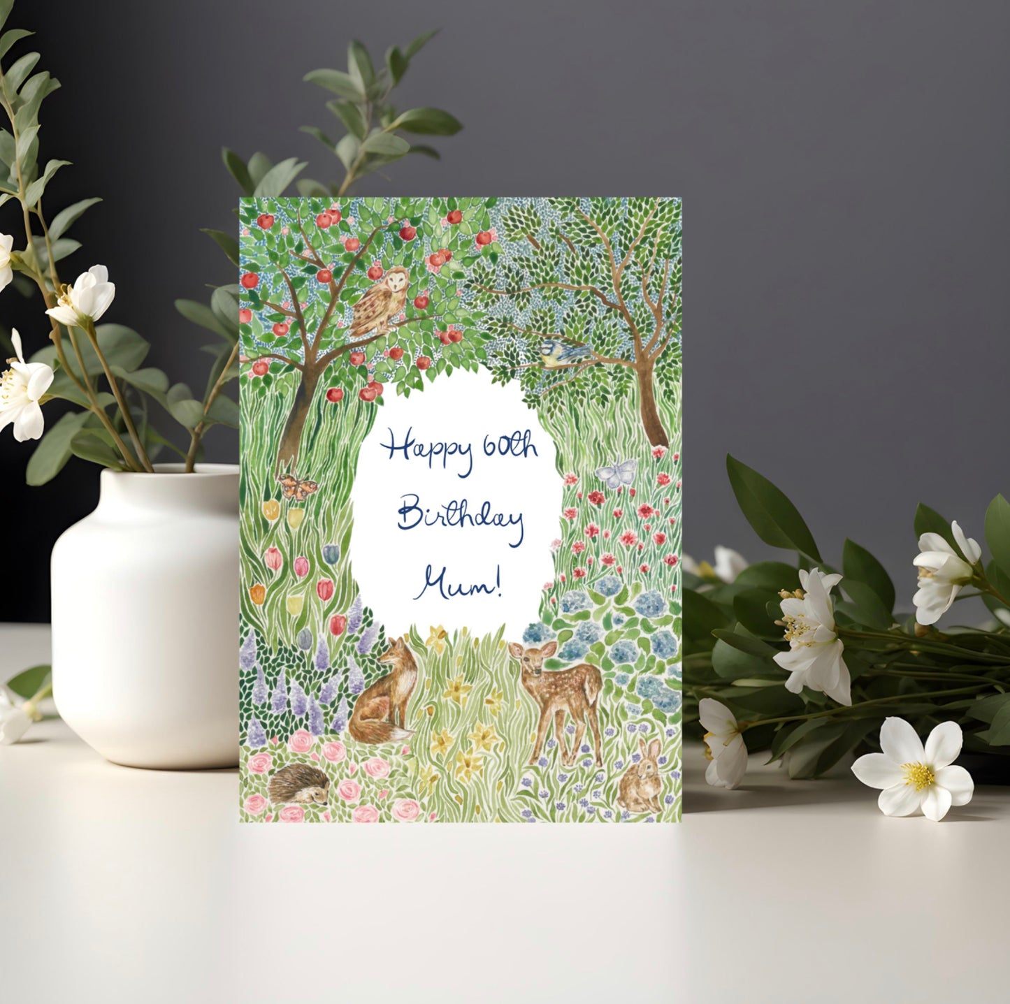 Personalised Woodland Greeting Card