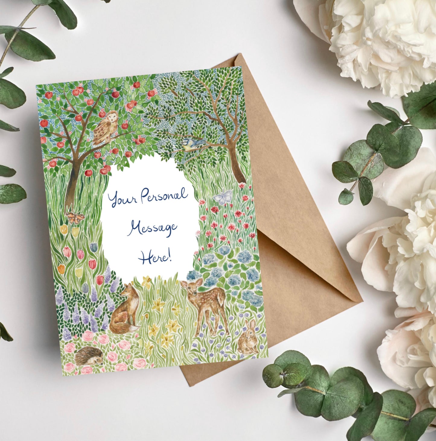 Personalised Woodland Greeting Card