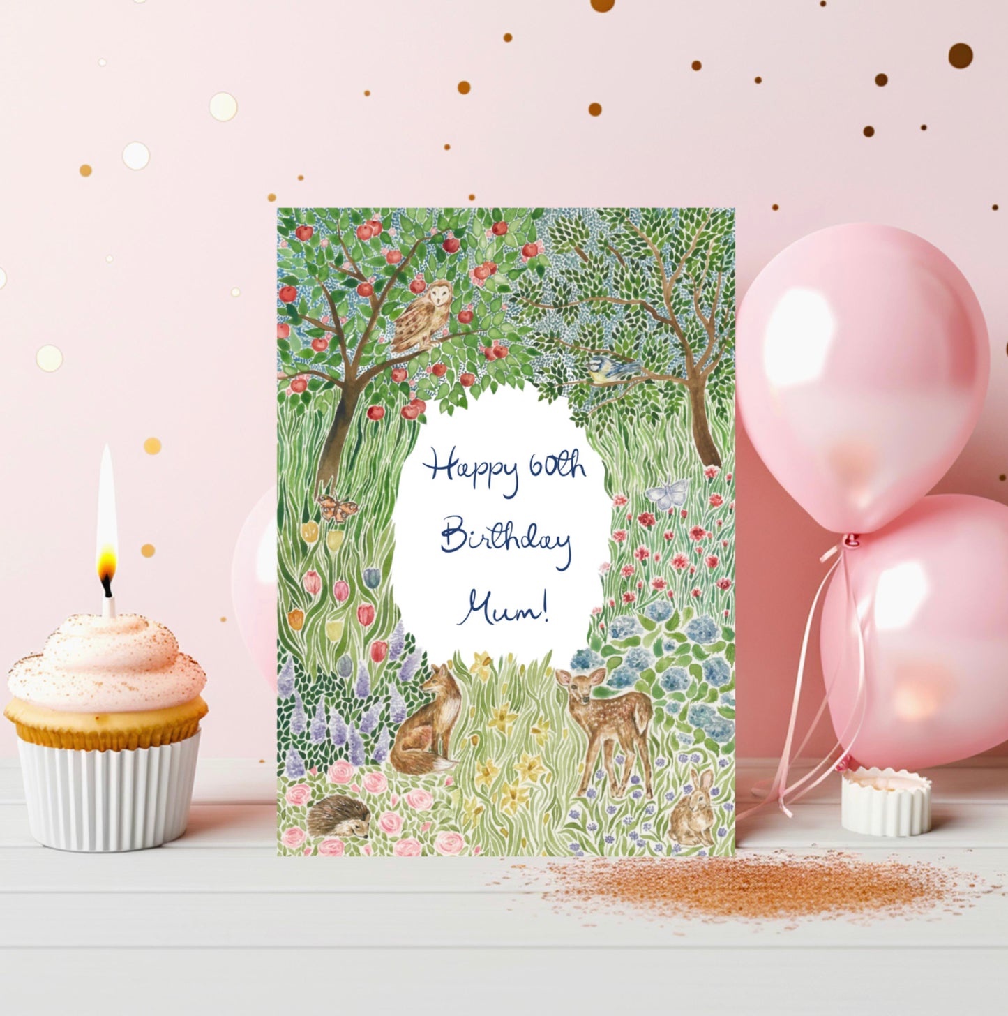 Personalised Woodland Greeting Card
