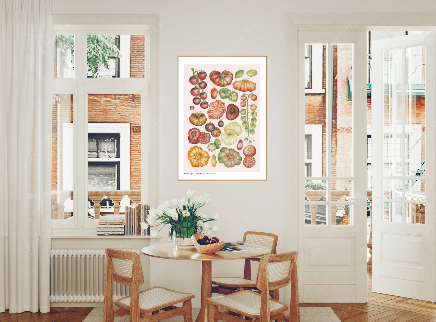 Botanical Heritage Tomatoes Watercolour Art Print