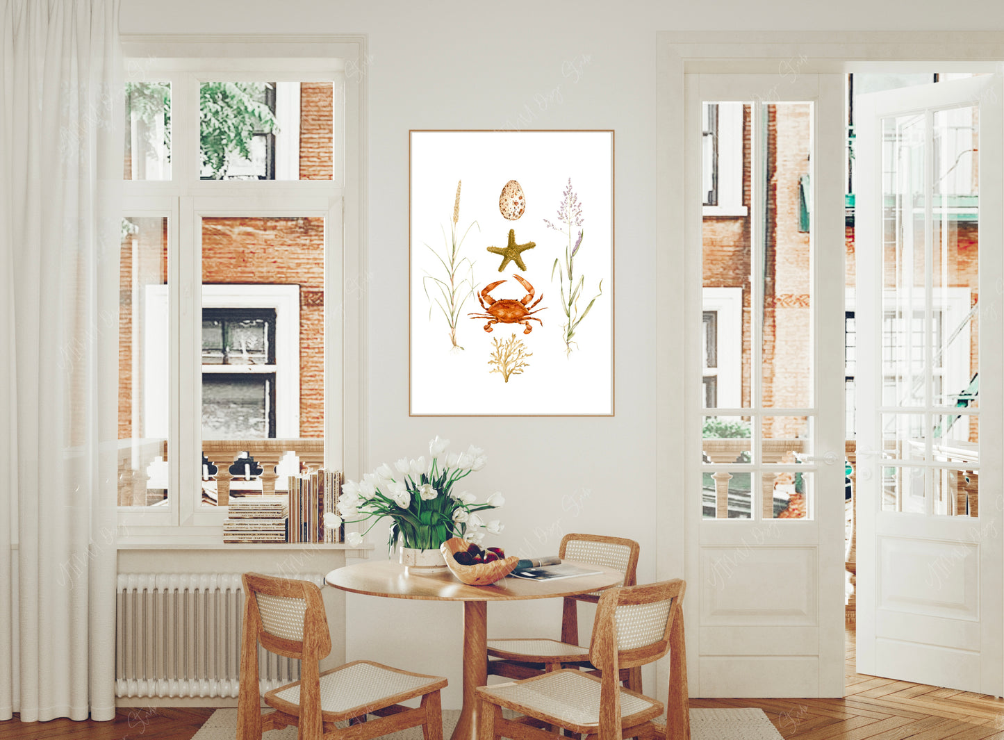 Coastal Aesthetic Watercolour Wall Art Print