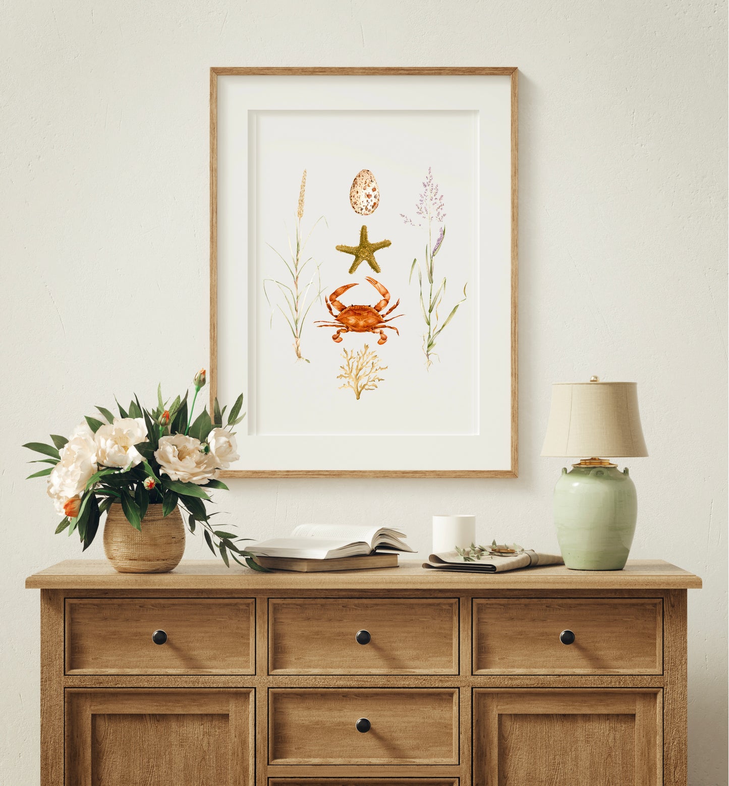 Coastal Aesthetic Watercolour Wall Art Print