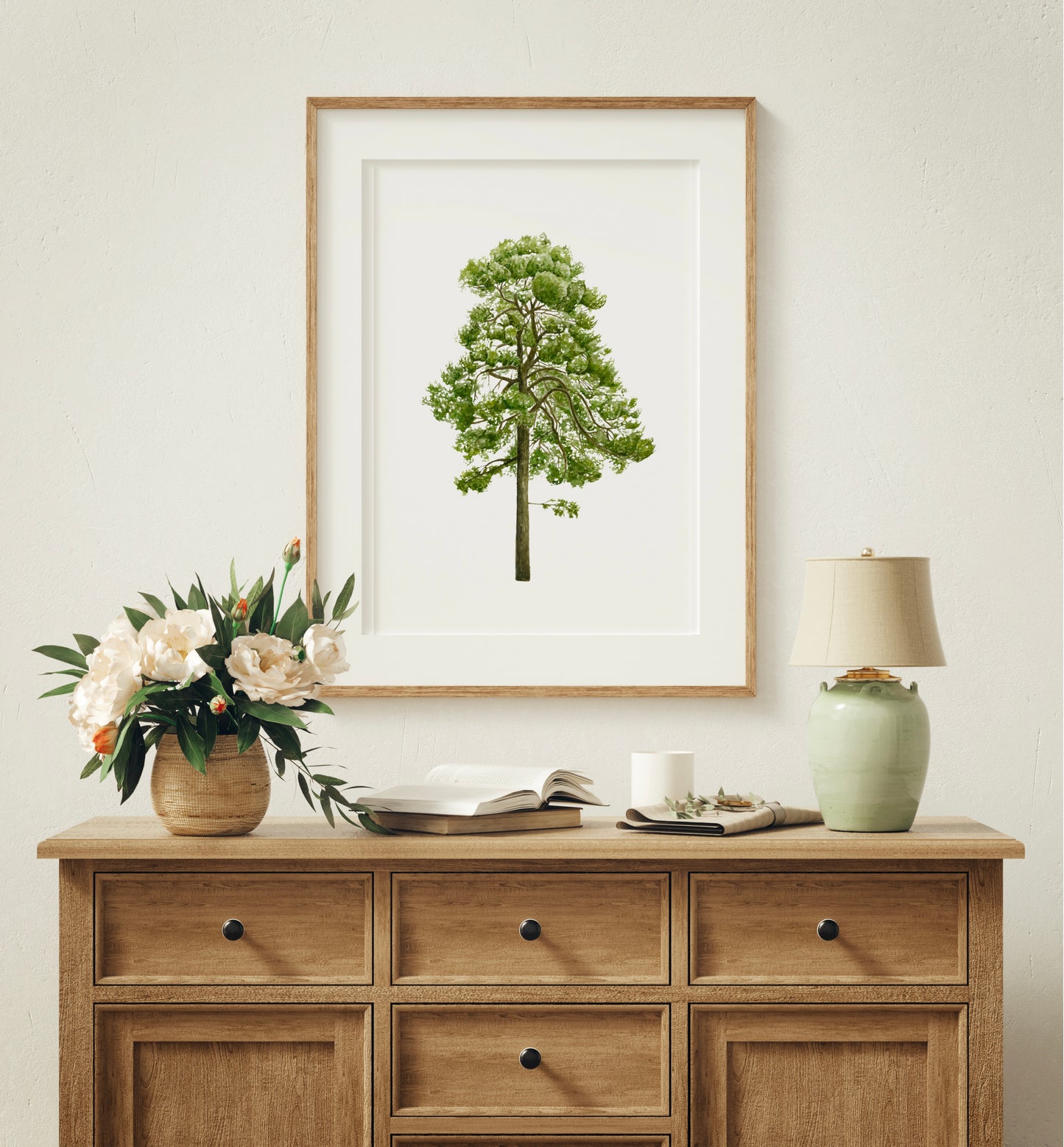 Pine Tree Botanical Watercolour Print