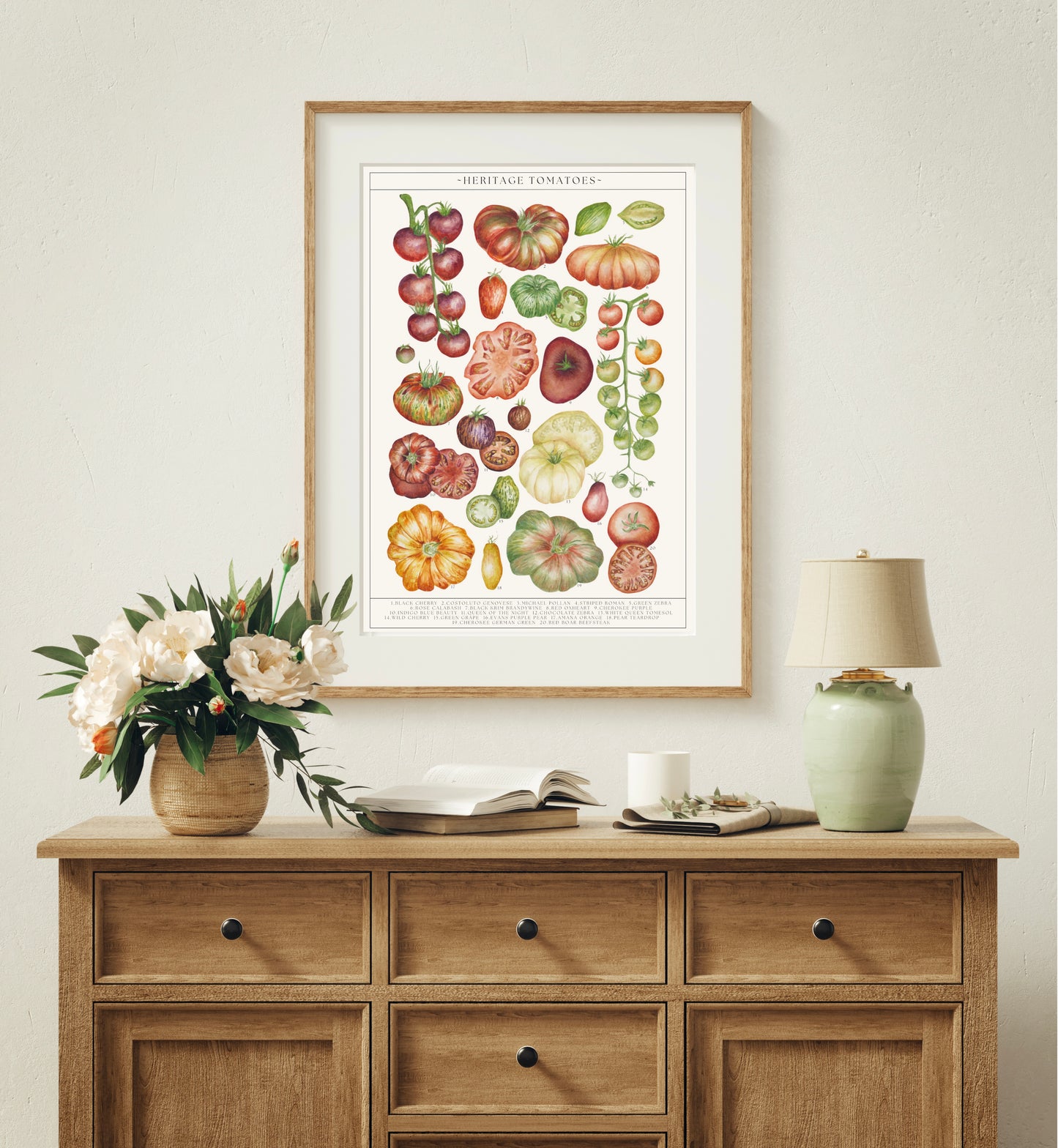 Botanical Tomatoes Guide Watercolour Print