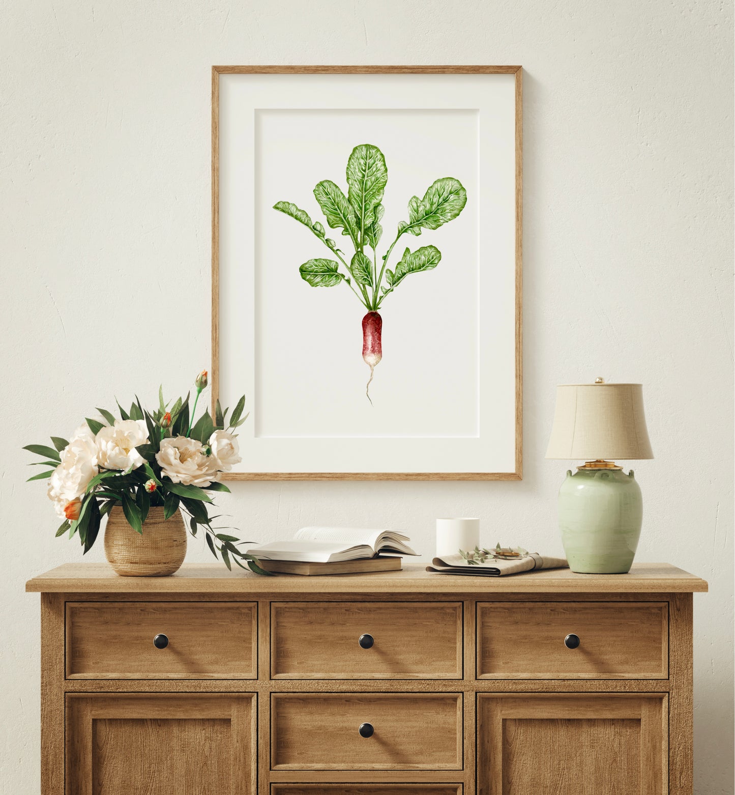 Botanical Radish Watercolour Print
