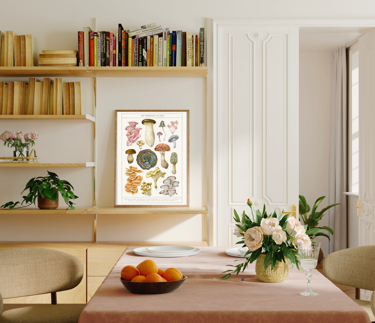 Botanical Mushroom Guide Watercolour Print