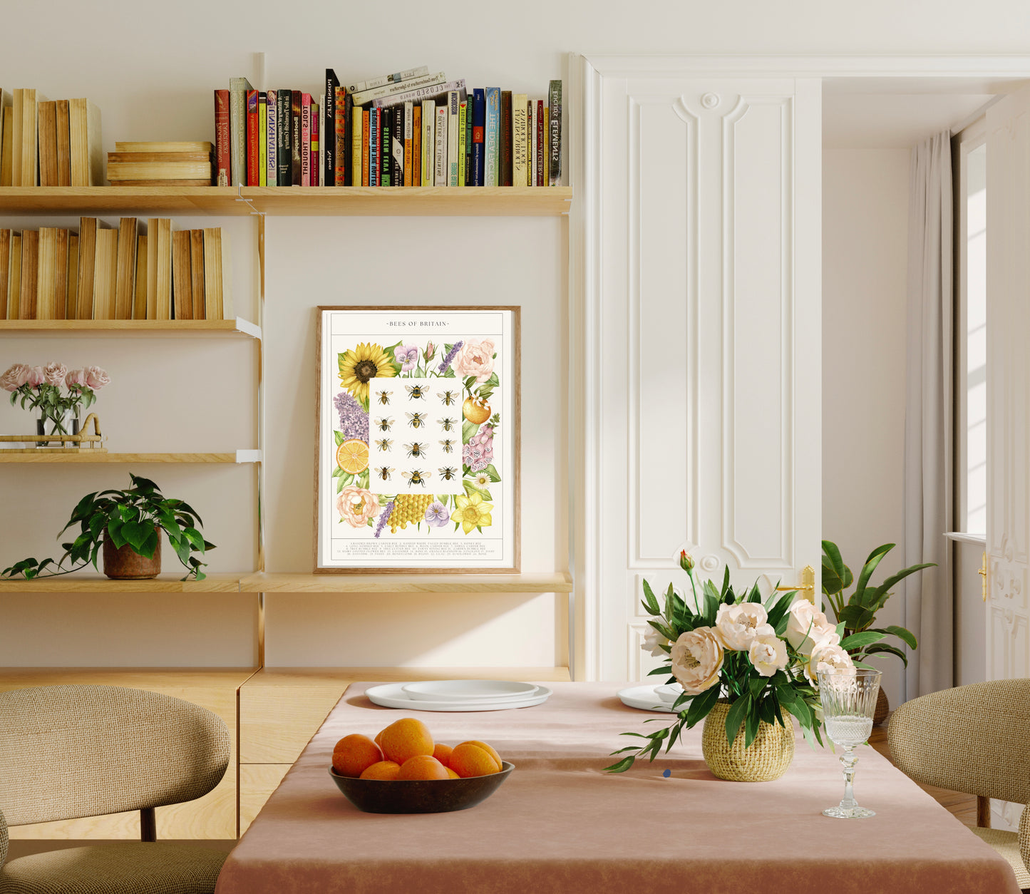 Botanical Bee Guide Watercolour Print