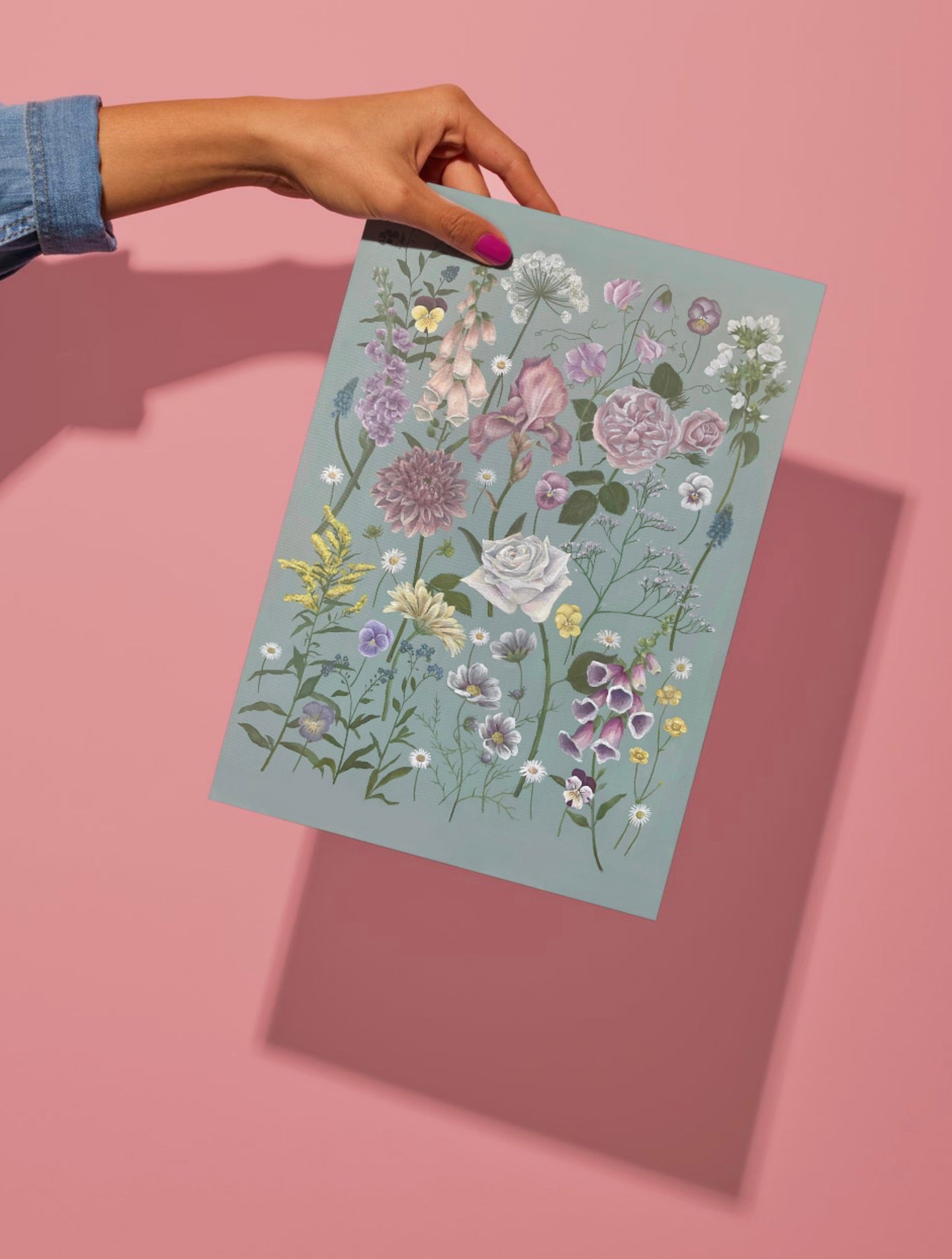 Botanical Spring Flowers Oil Painting Print