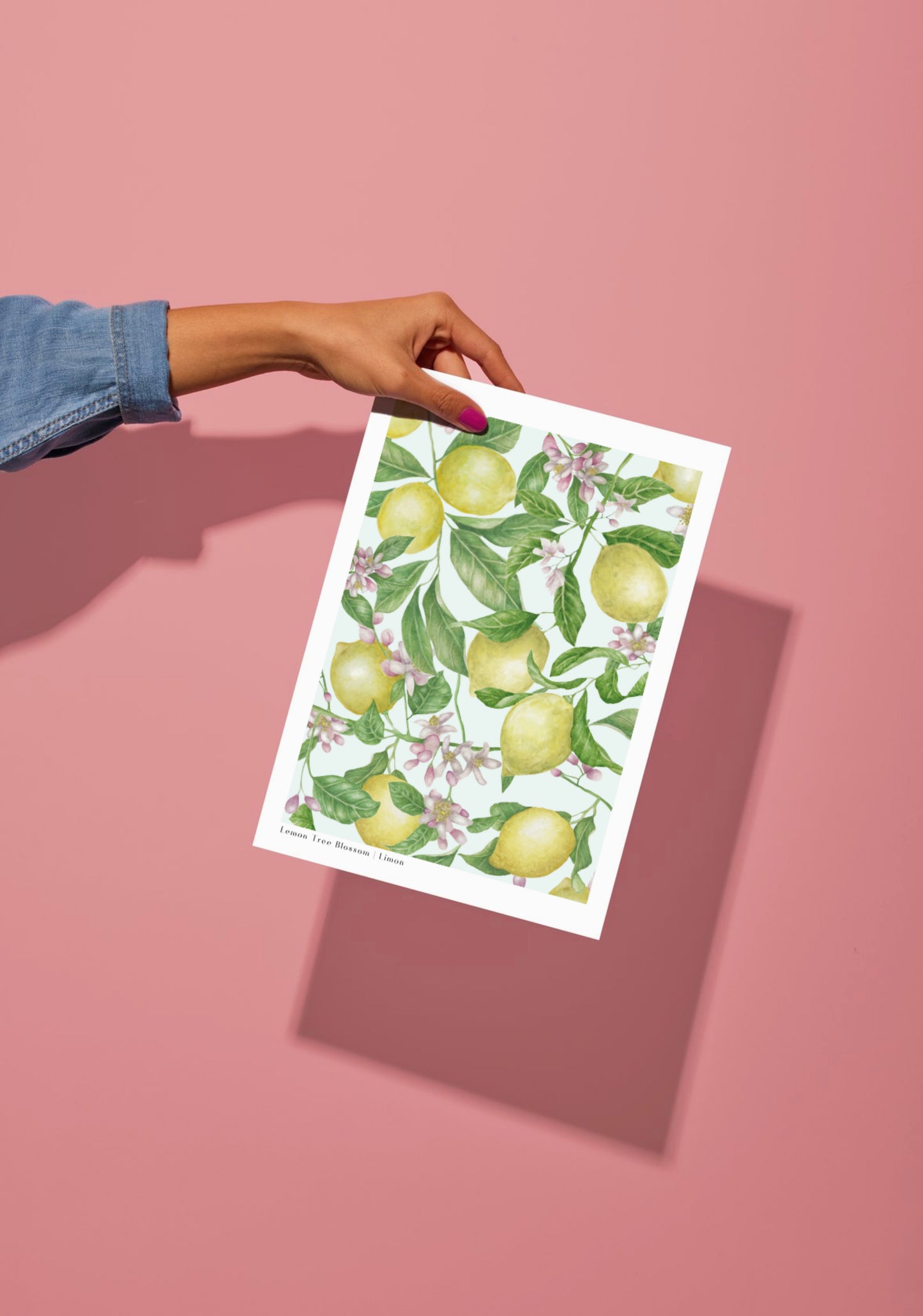 Botanical Lemon Tree Blossom Watercolour Wall Art Print