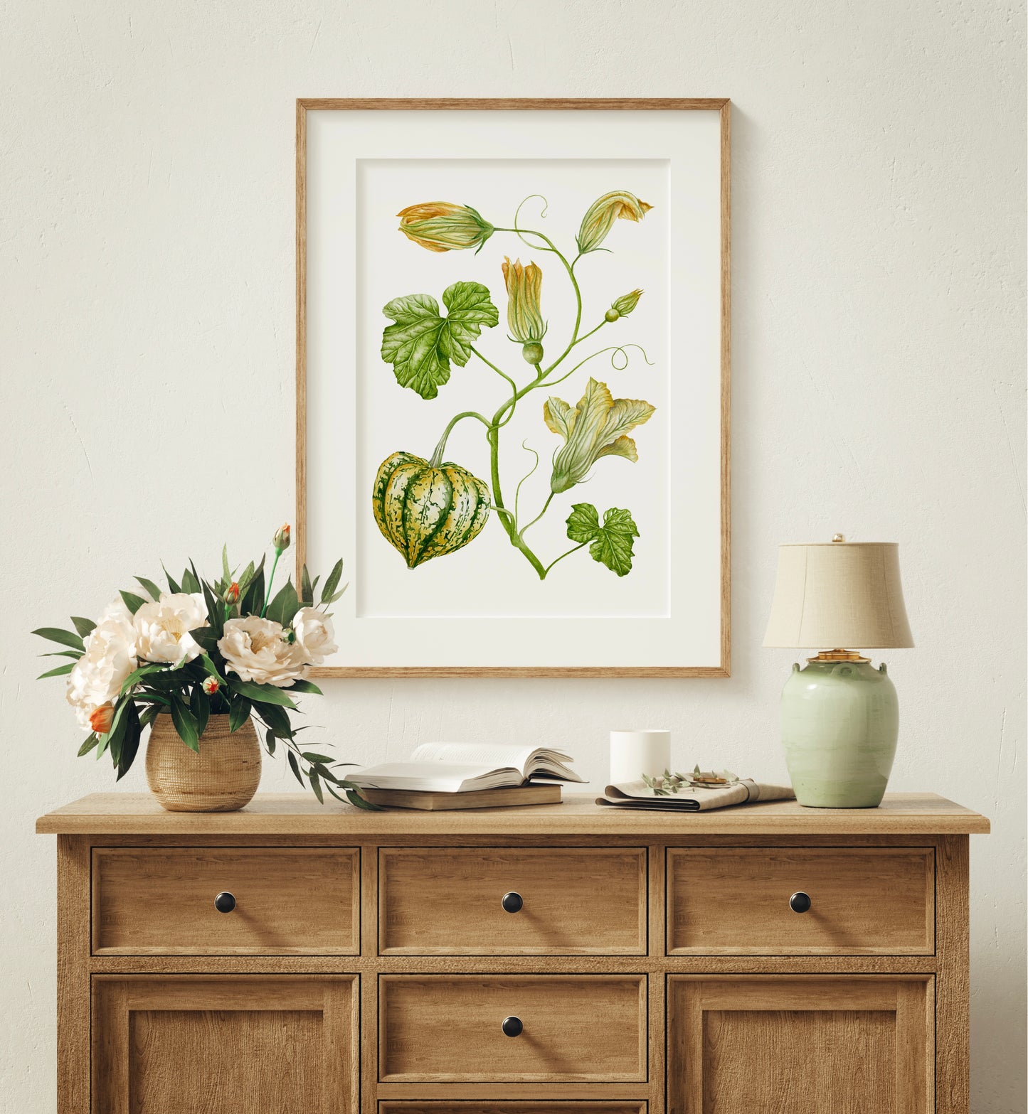 Botanical Carnival Squash Watercolour Wall Art Print