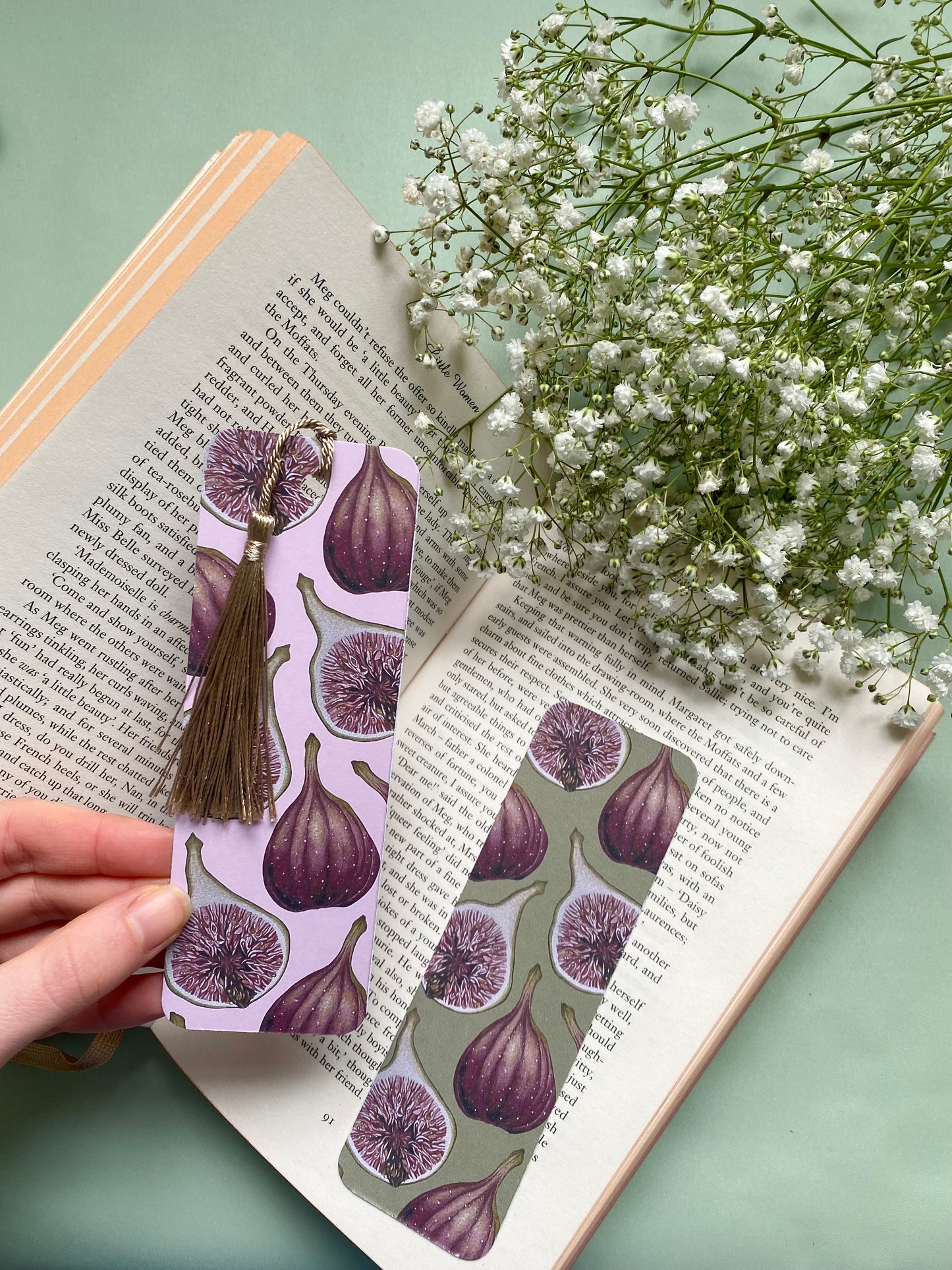 Botanical Figs Watercolour Bookmark