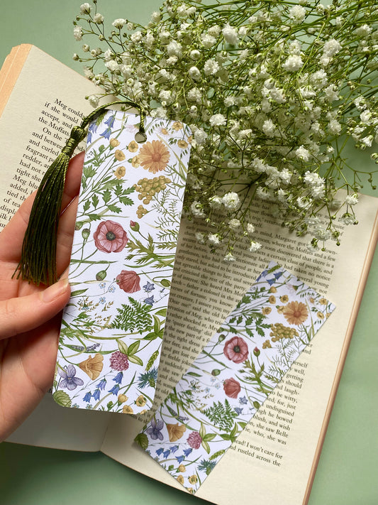 Botanical Wildflowers Watercolour Bookmark
