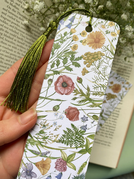 Botanical Wildflowers Watercolour Bookmark