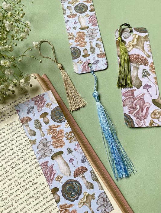 Botanical Mushrooms Watercolour Bookmark