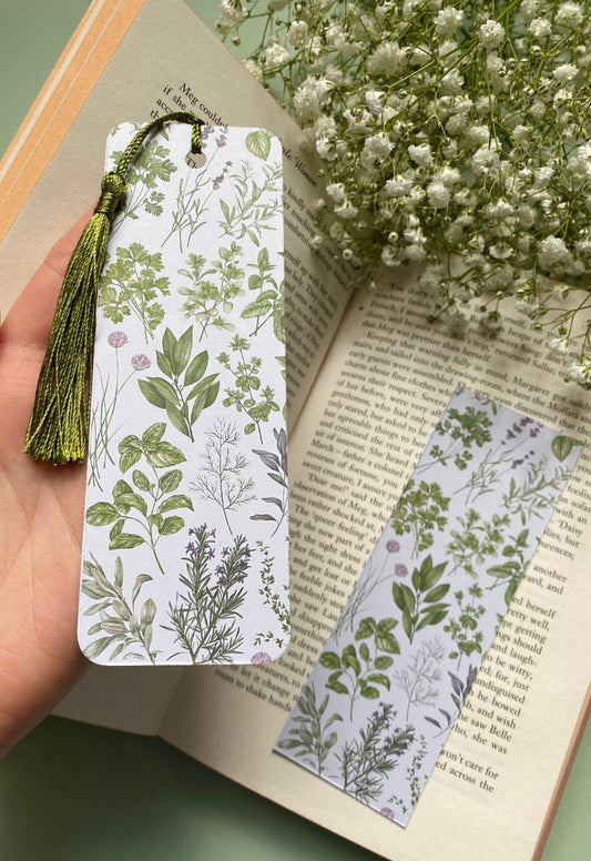Botanical Herbs Watercolour Bookmark