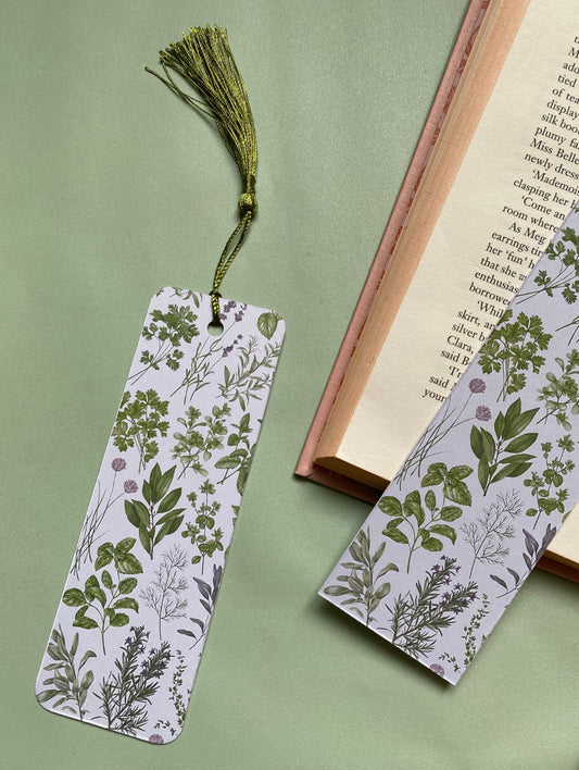 Botanical Herbs Watercolour Bookmark