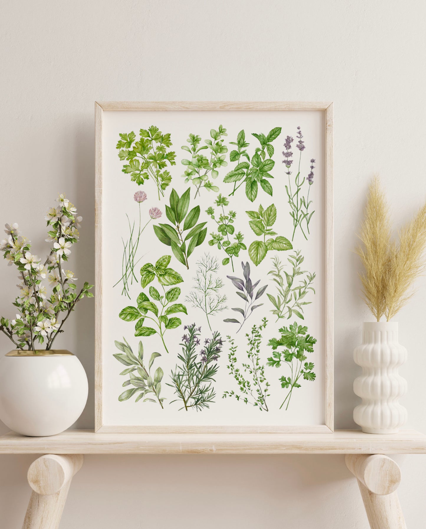 Botanical Herbs Watercolour Print