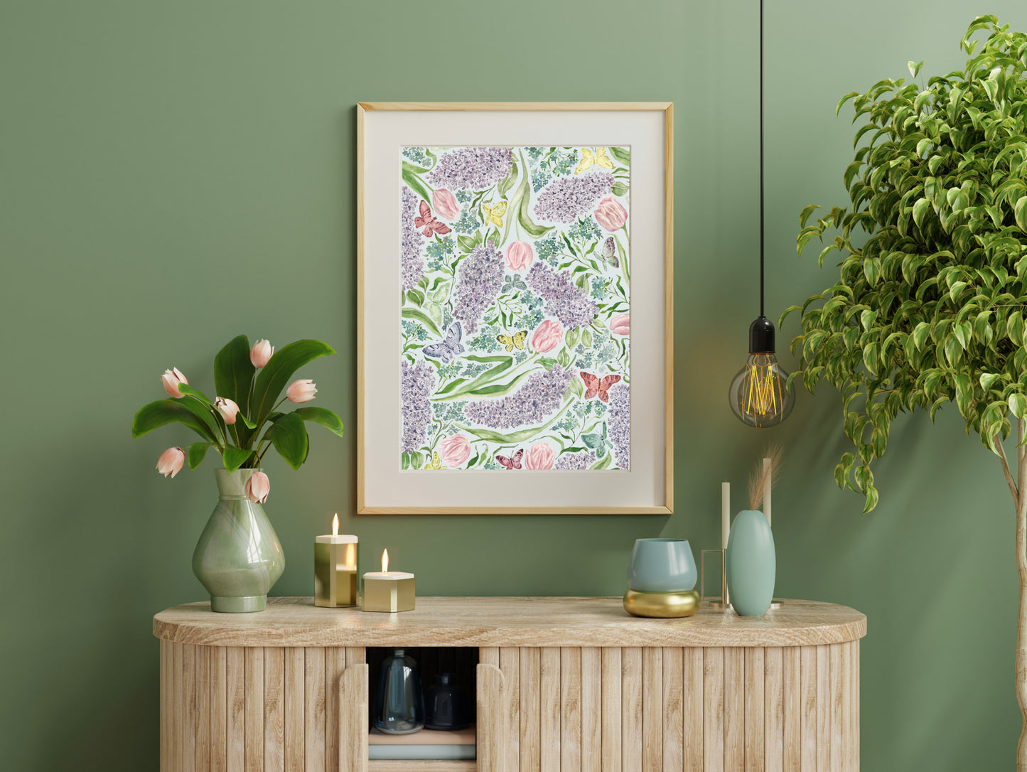 Flowers for Pollinators Watercolour Print