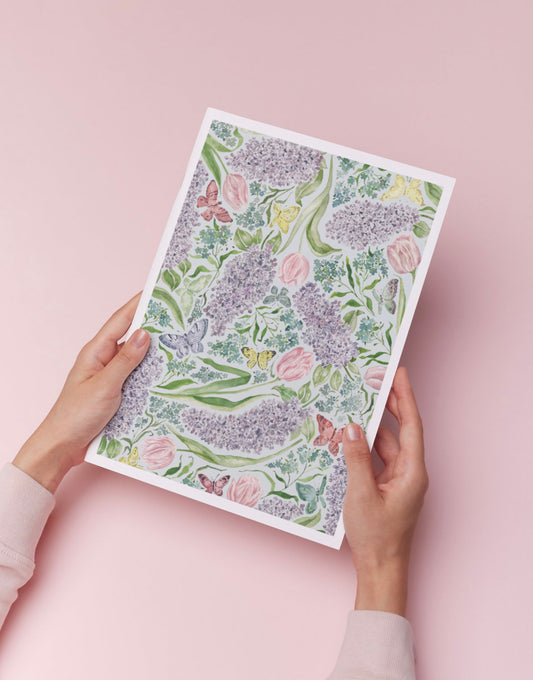 Flowers for Pollinators Watercolour Print